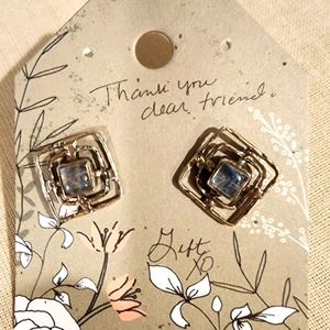 Vintage light blue stud earrings